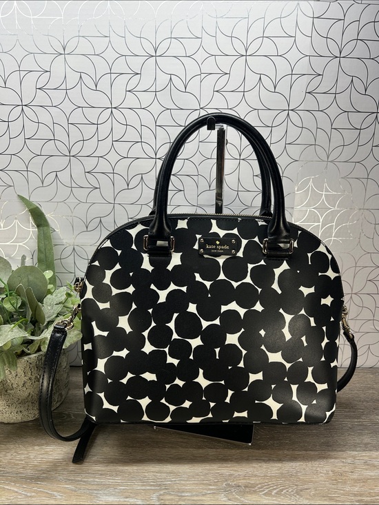 kate spade Handbags - kate spade Black & White Patterned Dome Satchel